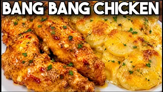 Crispy Bang Bang Chicken Strips 🤤🔥