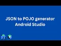 JSON to POJO class creation in Android studio -
