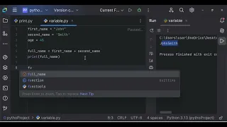 Beginner Python Tutorial Variable concatenation