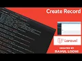 Laravel tutorial create record in laravel