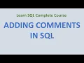 10 Adding Comments in SQL
