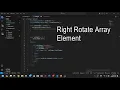 Java Program to right rotate the elements of an array in Java using Visual Studio Code