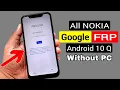 All Nokia Bypass Google Reset ANDROID 10 Without PC