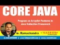 Core Java Tutorial Program on Arraylist Features in Java Collection Framework Mr Ramachander