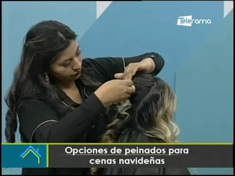 Opciones de peinados para cenas navideñas