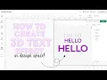 How to make a Effect in Cricut Design Space Cricut Design Space for Beginners 2025