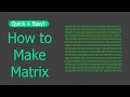How to make a Matrix in cmd using Notepad