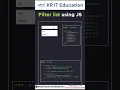 Filter Lists with JavaScript A Comprehensive Guide with Examples