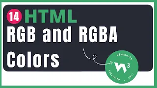 HTML RGB and RGBA Colors
