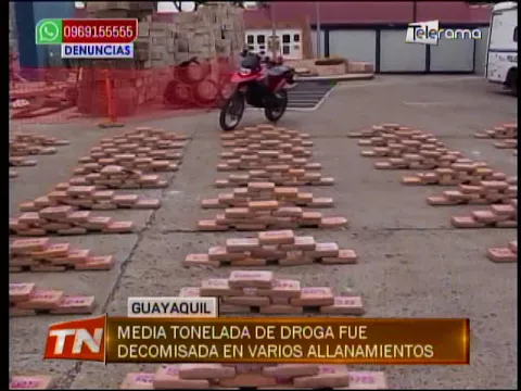 Media tonelada de droga fue decomisada en varios allanamientos