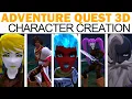 Adventure Quest 3D Character Creation All Classes Male Female Full Customization More