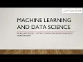 Machine Learning and Data Science - Pre-req session