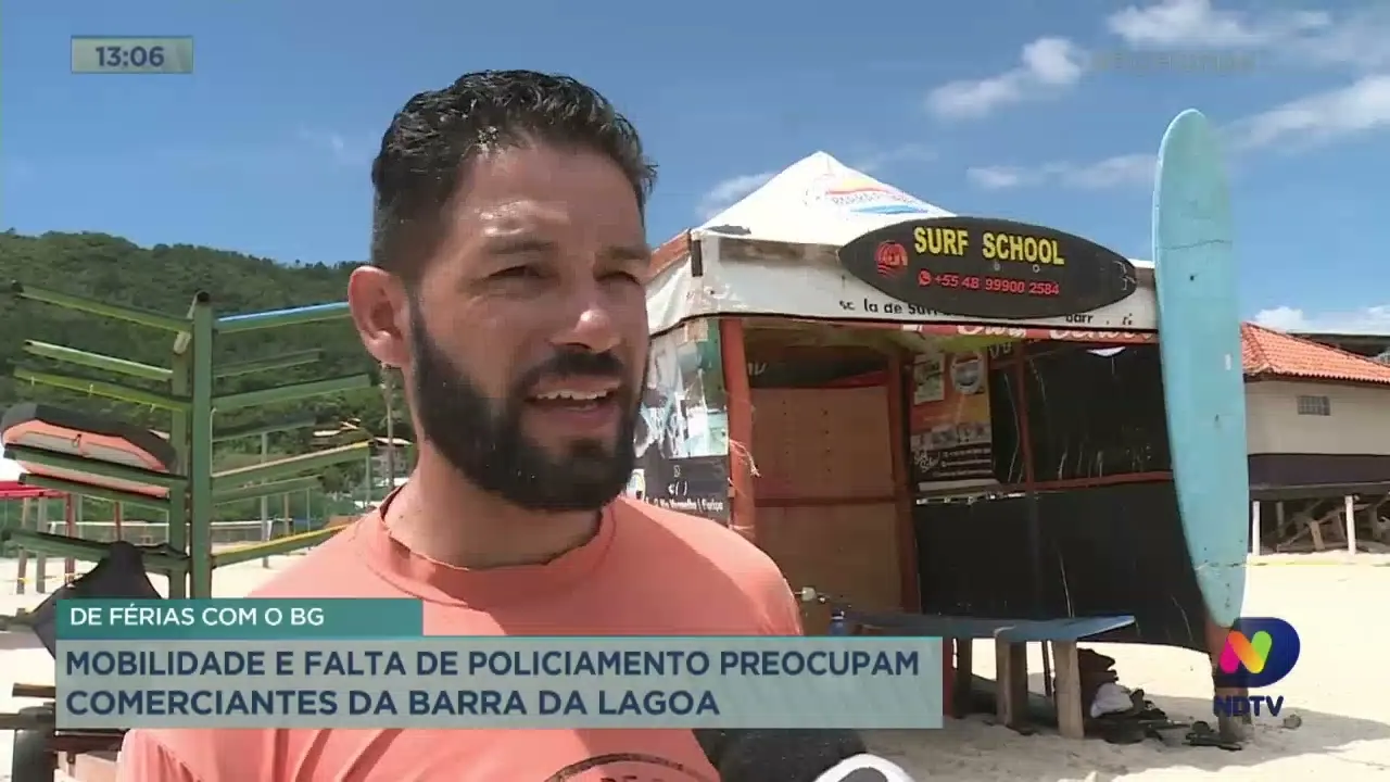 Mobilidade e falta de policiamento preocupam comerciantes da Barra da Lagoa