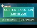 Chef Bakes Cake CHEFBAKES77 Starter 200 CodeChef Solution
