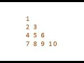 Print Numbers in Right Angle format in Java Interview