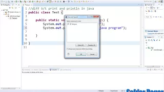 Java Programming Tutorial 08 difference between print and println in java