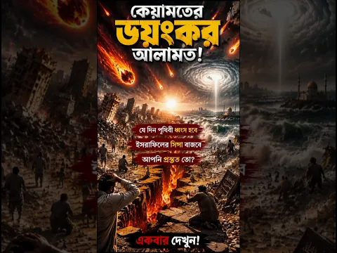 কিয়ামতের ভয়ংকর আলামত | শেষ সময়ের বাস্তবতা যা সবাইকে কাঁপিয়ে দেবে! 😱#islamicvideo #islamicstory