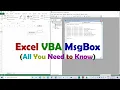 Excel VBA MsgBox - All You Need to Know