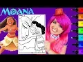 Coloring Moana Te Ka Disney Crayola Coloring Page Prismacolor Markers KiMMi THE CLOWN