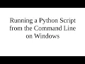 Running a Python script from the CLI on Windows