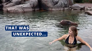 Cold Dip in the World’s Largest Lake (plus we spotted a lake monster…)