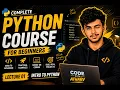 COMPLETE PYTHON COURSE 2026 LECTURE 01 Introduction to Python Course Roadmap CDP PROJECT