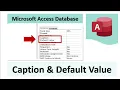 Caption Default Value Microsoft Access