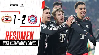 ASISTENCIA TOP DE LUCHO DÍAZ Y TRIUNFO DEL BAYERN PARA CLASIFICAR 2° | PSV 1-2 Bayern M. | RESUMEN