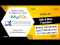 How to use MIN and MAX function in MySQL 25 Hindi