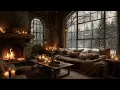 Lagu Calm December Winter Night ❄️Soft Piano, Falling Snow \u0026 Crackling Fireplace for Relaxing , Sleep