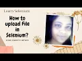 How to Upload File in Selenium using SendKeys
