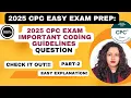 CPC 2025 Exam CPT ICD Important Coding Guidelines Solved