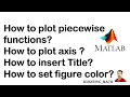 Matlab Code for Piecewise Function l How to Plot Piecewise Function In Matlab l Matlab
