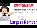 Largest Number formed from an Array Largest Number Comparators Application Leetcode 179
