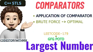 Largest Number formed from an Array Largest Number Comparators Application Leetcode 179