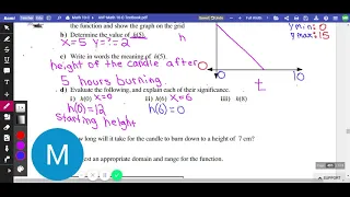 Math 10-C Unit 4 Lesson 9 - Function Notation Problem Solving