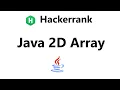 java 2d array hackerrank solution - Java 8 Hackerrank Java