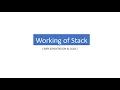 Working of Stack step by step using animation