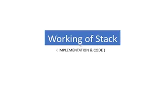 Working of Stack step by step using animation