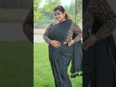 Saree Love 🖤 #anuselva #shorts #sareelove