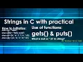 String Programs in C What is gets What is puts Everything about string in c