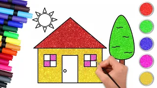 ✏️How To Draw A House For Beginners🏡 प्यारा घर बनाने का तरीका | Easy Drawing | Chiki Doodle