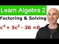 Factoring Solving Polynomial Equations Learn Algebra 2