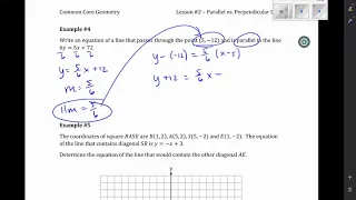 Geometry Unit Lesson Notes and homework