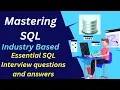 Part-01 SQL interview questions Mastering SQL Essential Interview Questions and Answers
