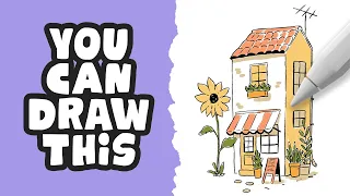 Procreate for Beginners: Cute Shop with Sunflower Illustration