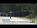 7 inmates injured after prison bus overturns on Central Texas highway