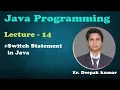 Switch Statement in Java Lecture - 14 Java Tutorials for Beginners in Hindi Language
