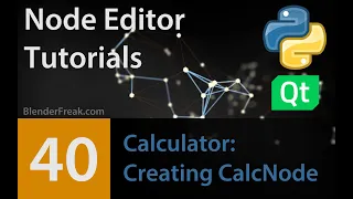 Node Editor Tutorial 40 Creating Calculator Node