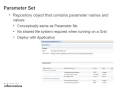 How to use parameter sets in in Informatica 10x